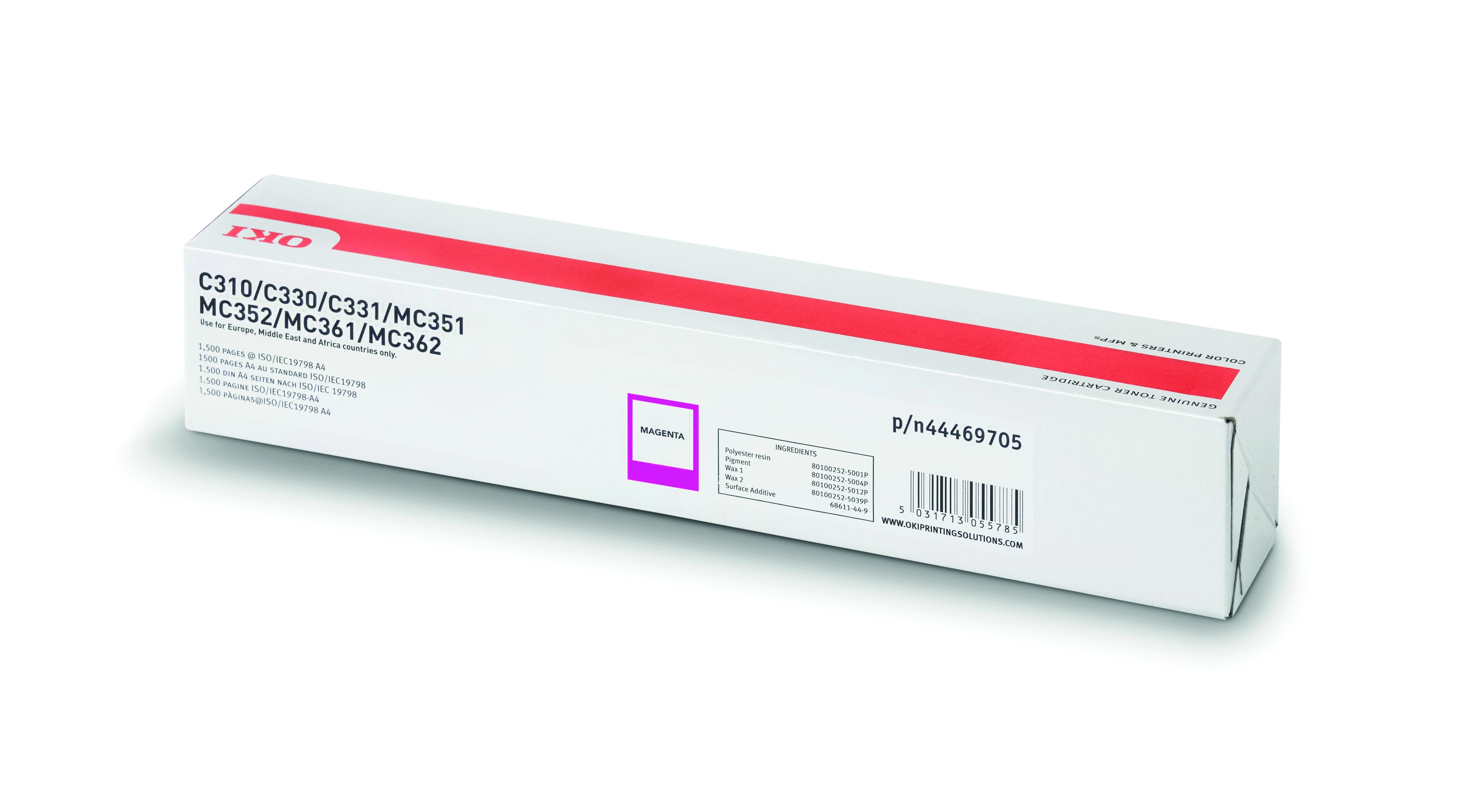 Oki C310/330/510/530/MC351 Toner Magenta 2K (Eredeti)