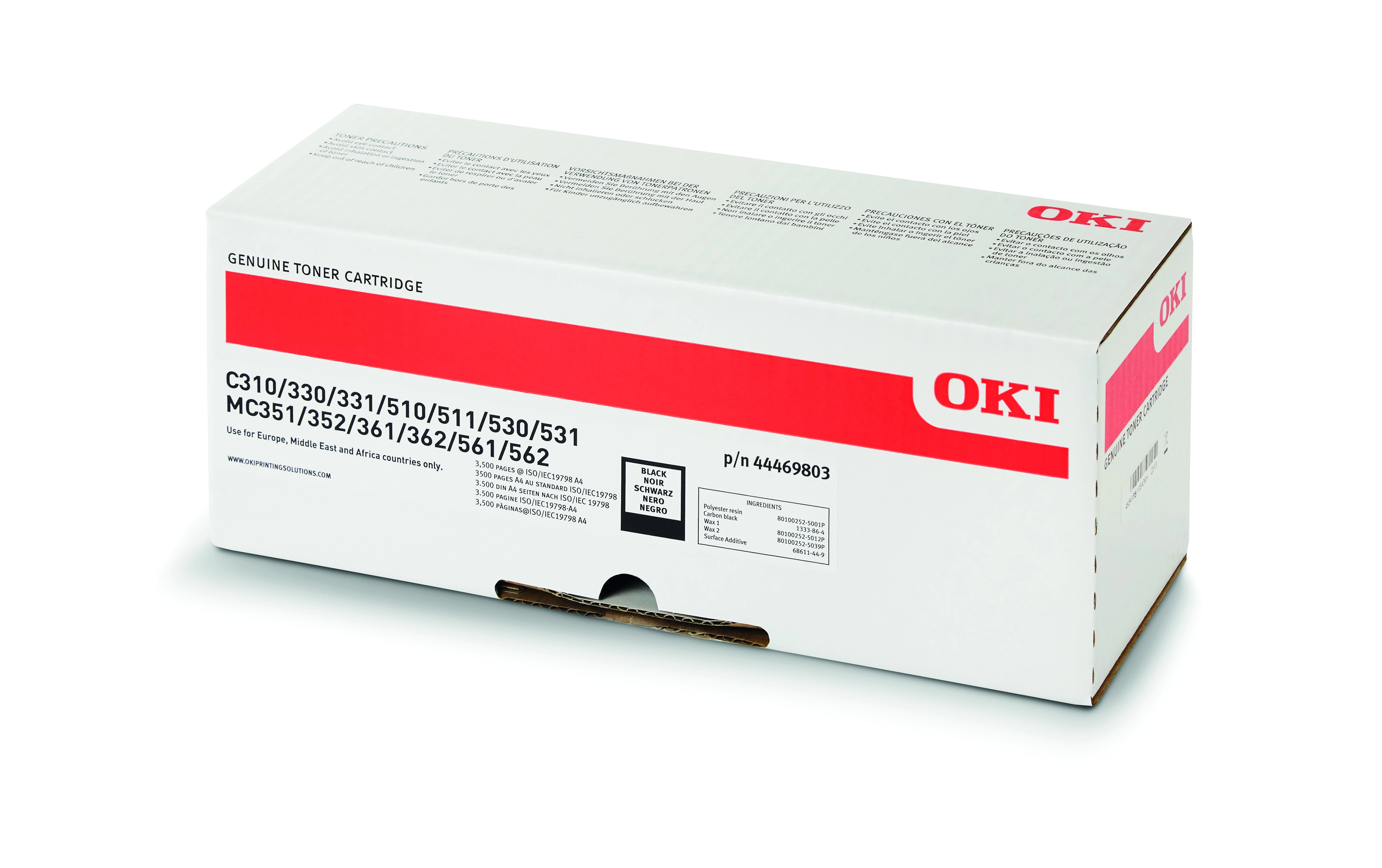 Oki C310/330/510/530/MC351 Toner Black 3,5K (Eredeti)