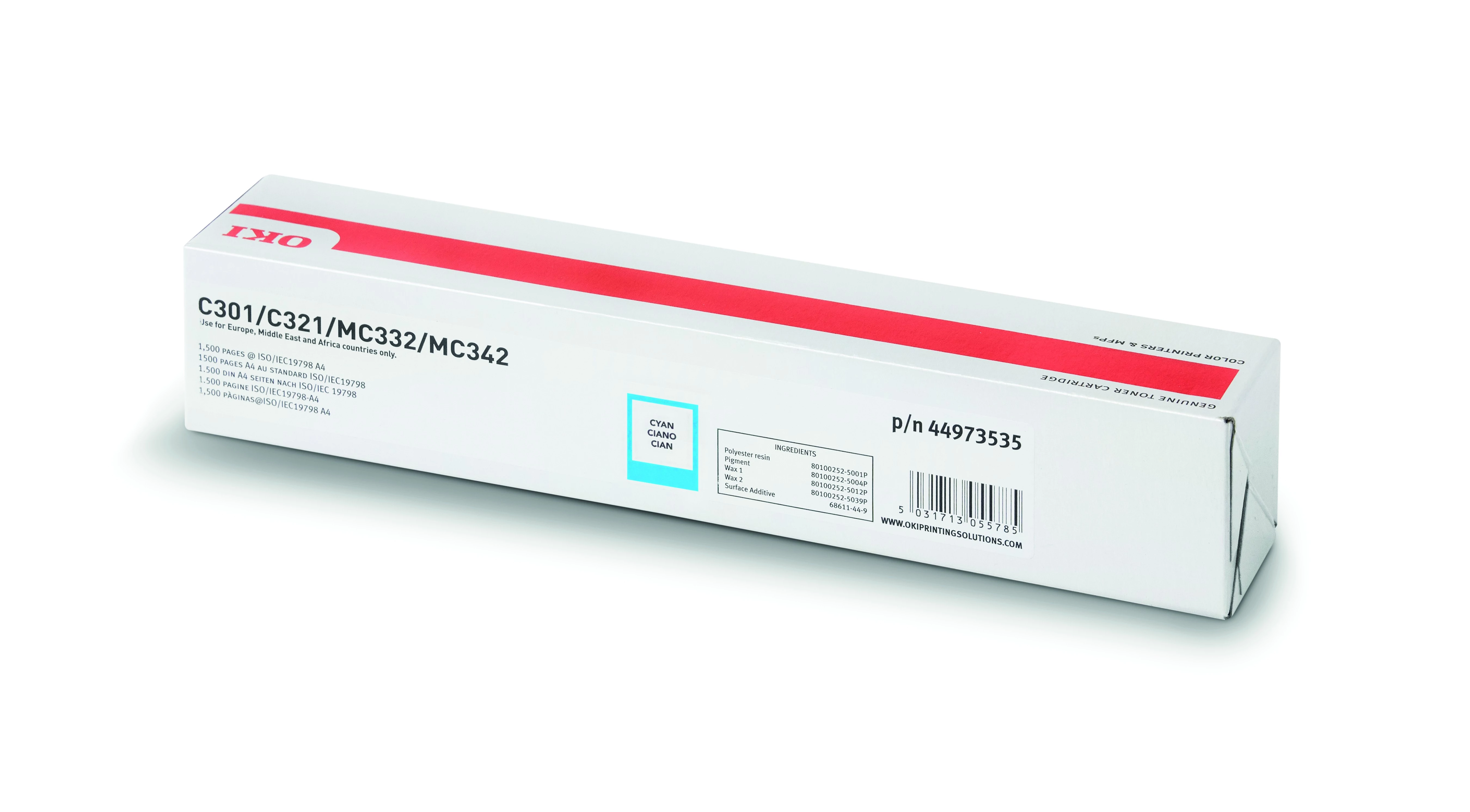 Oki C301/C321 Toner Cyan 1,5K (Eredeti)