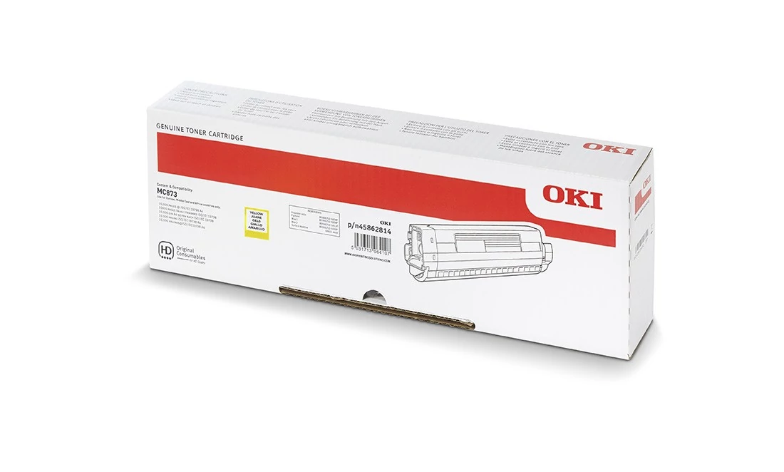 Oki MC873 Toner Yellow 10K (Eredeti)