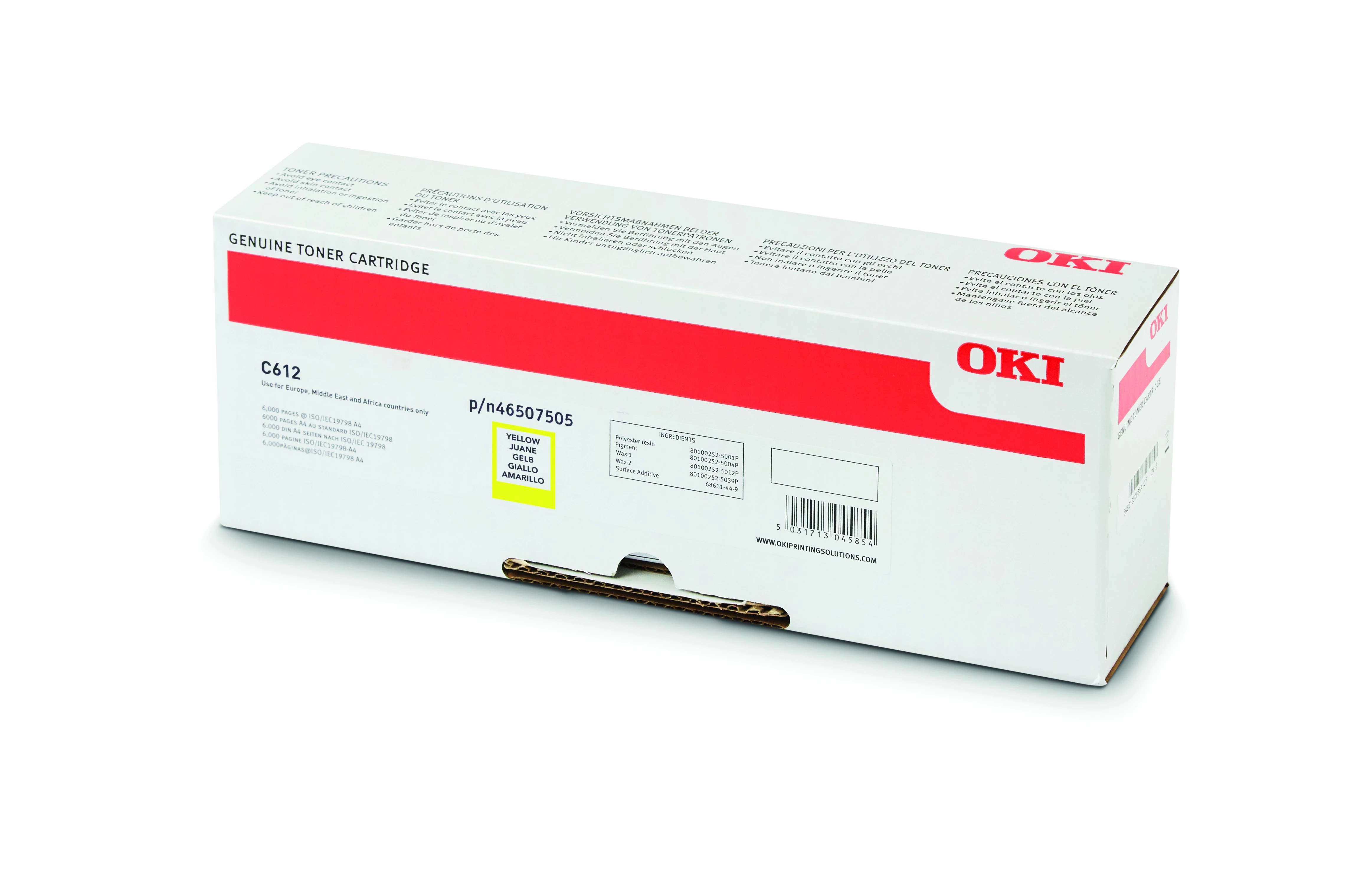 Oki C612 Toner Yellow 6K (Eredeti)