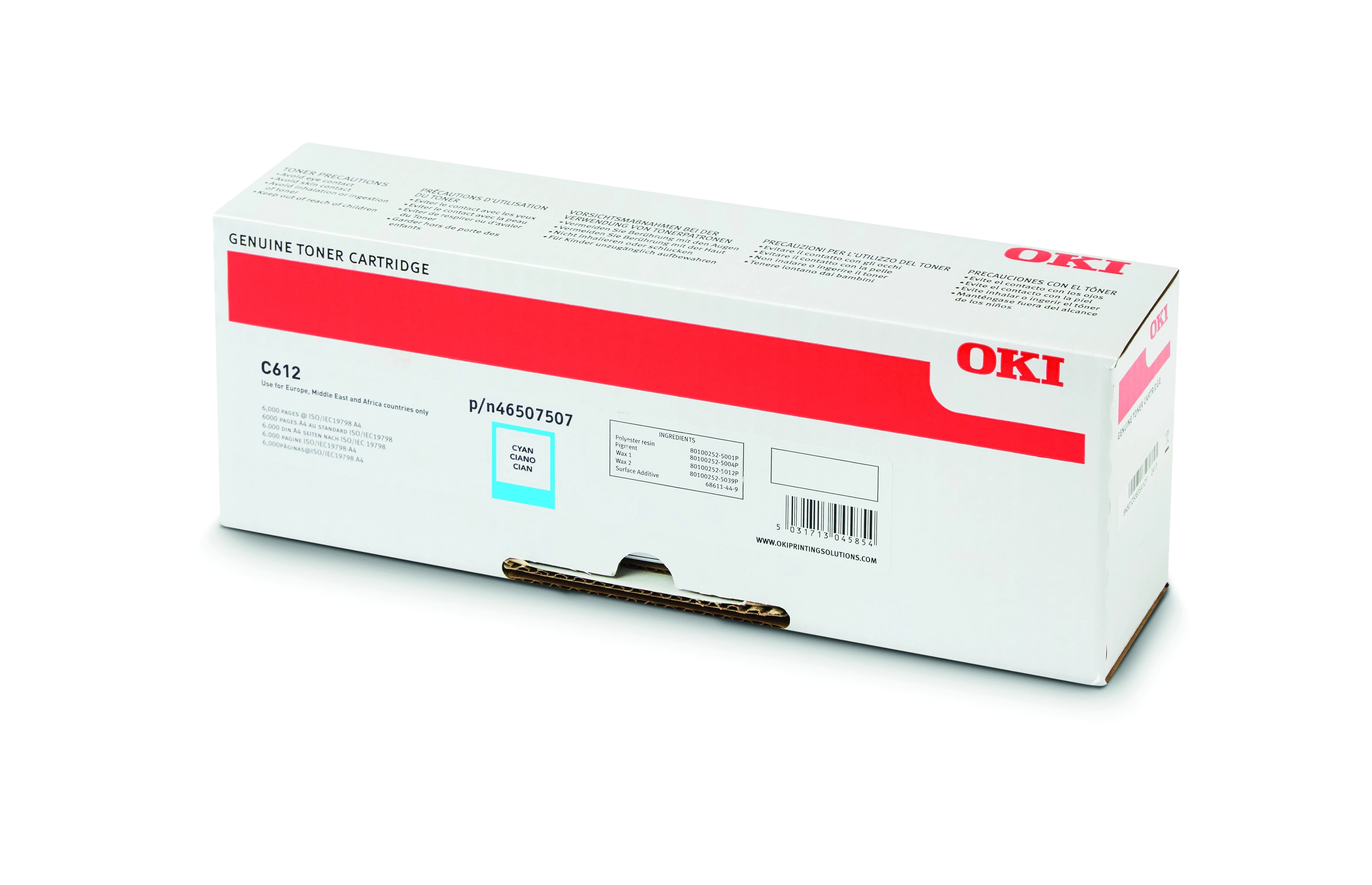 Oki C612 Toner Cyan 6K (Eredeti)