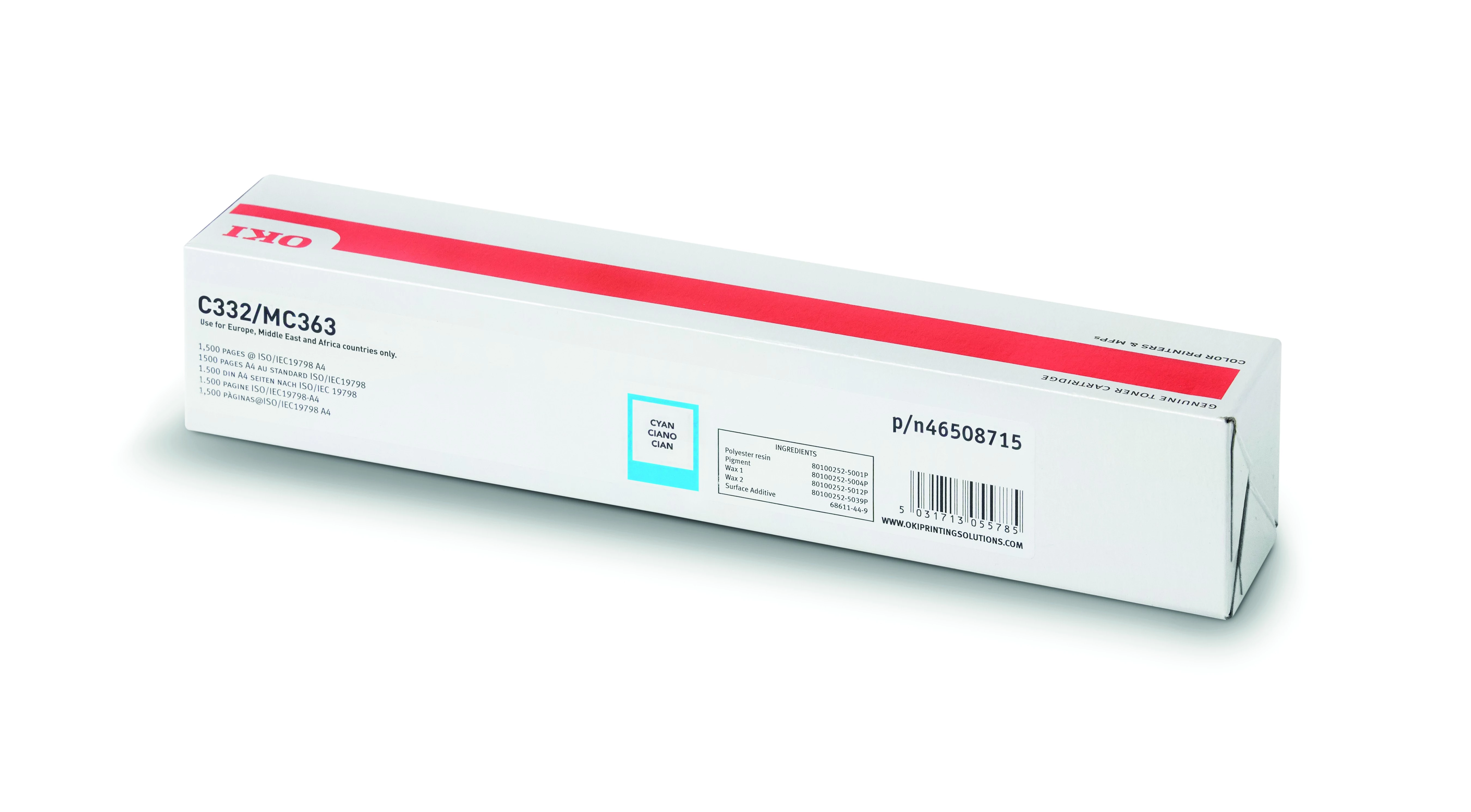 Oki C332/MC363 Toner Cyan 1,5K (Eredeti)