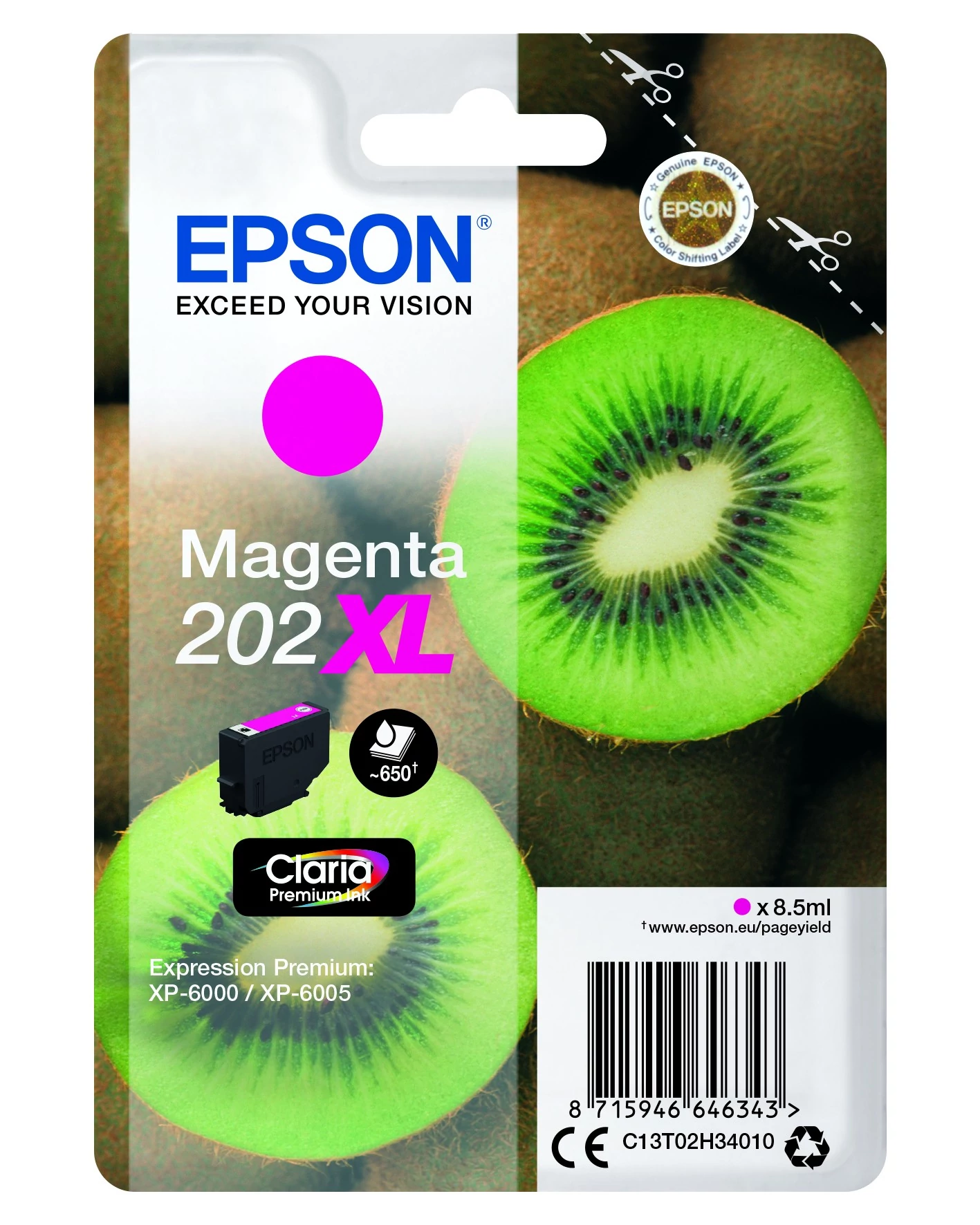 Epson T02H3 Patron Magenta 8,5ml XL (Eredeti)