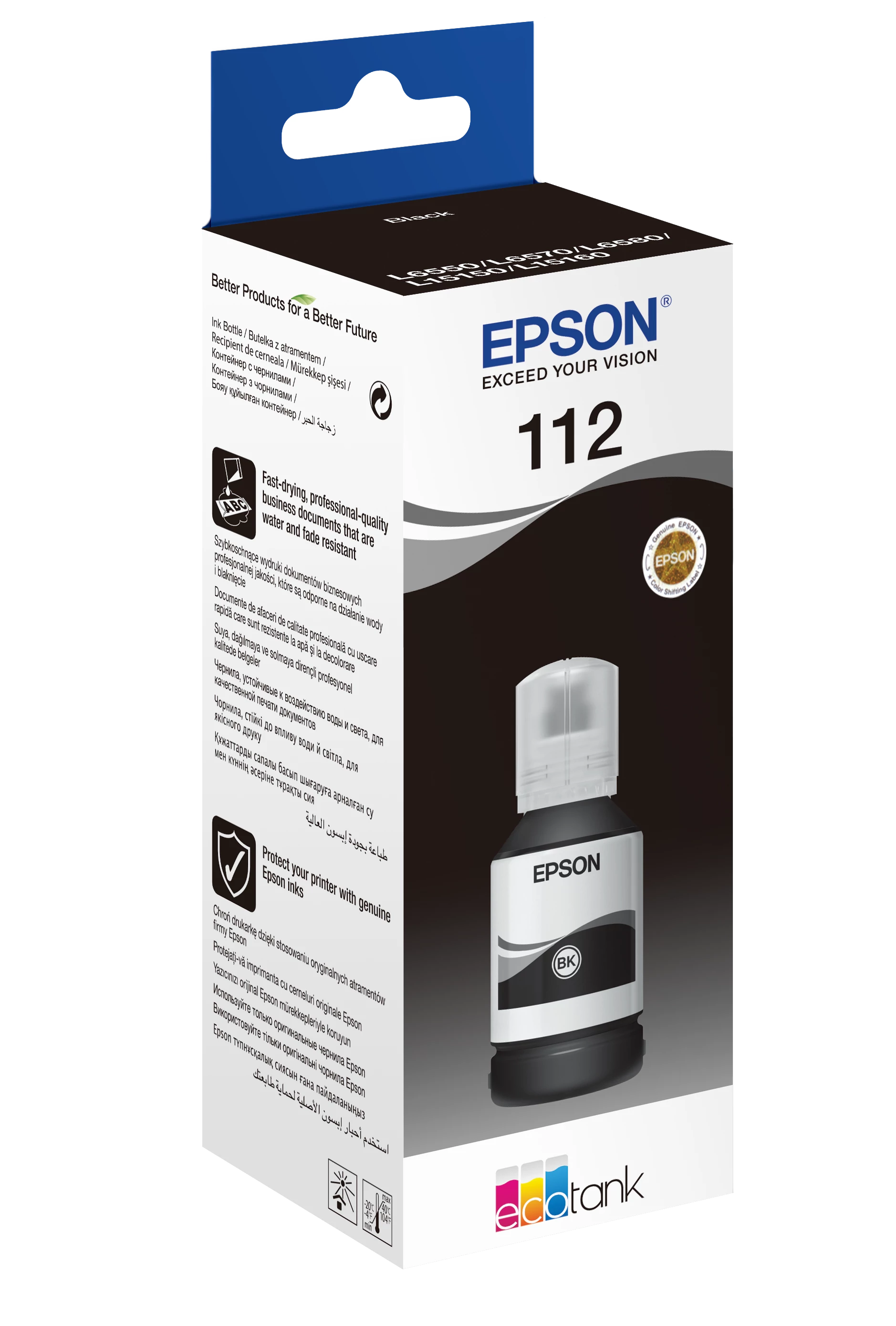 Epson T06C1 Tinta Black 127ml No.112 (Eredeti)