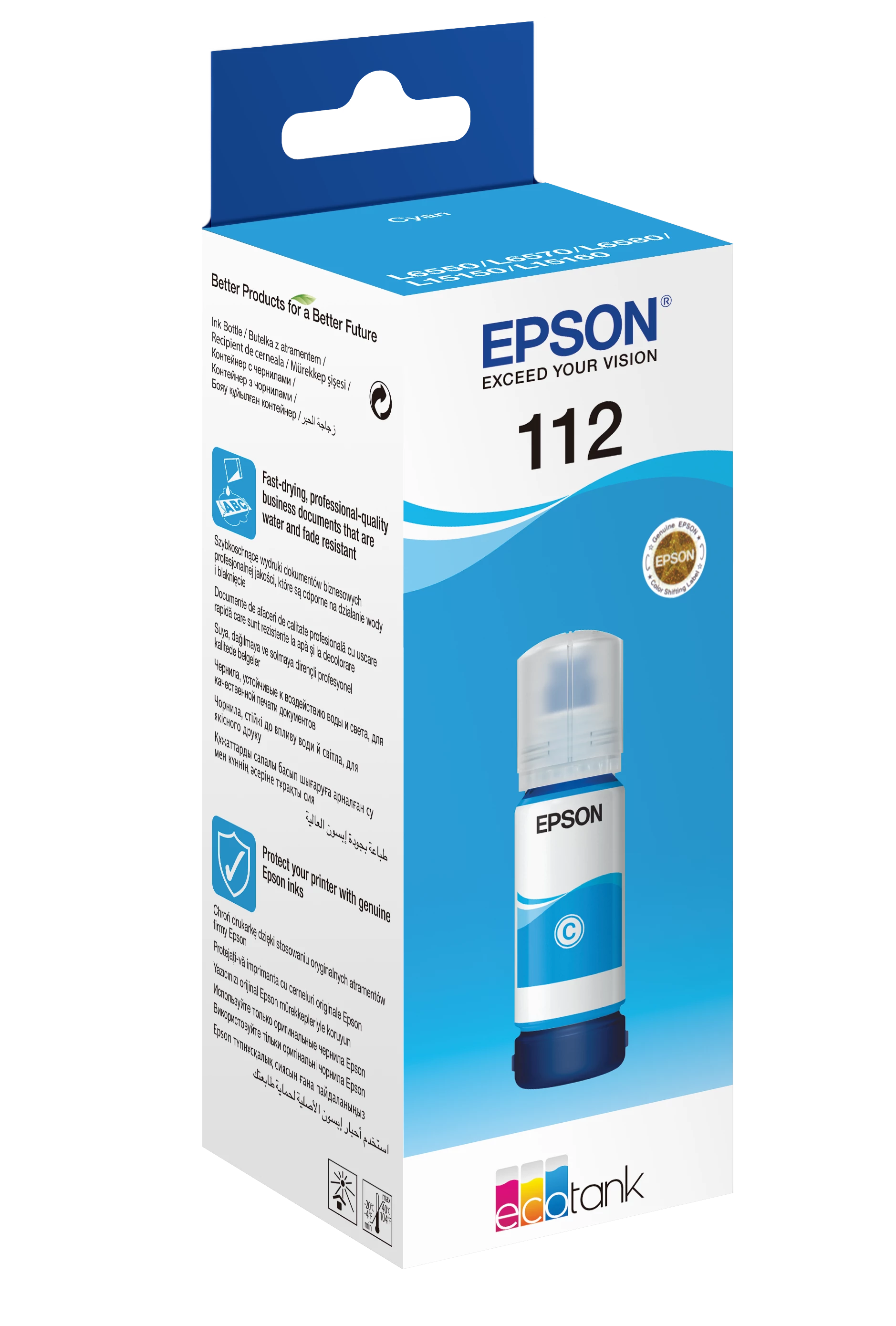 Epson T06C2 Tinta Cyan 70ml No.112 (Eredeti)