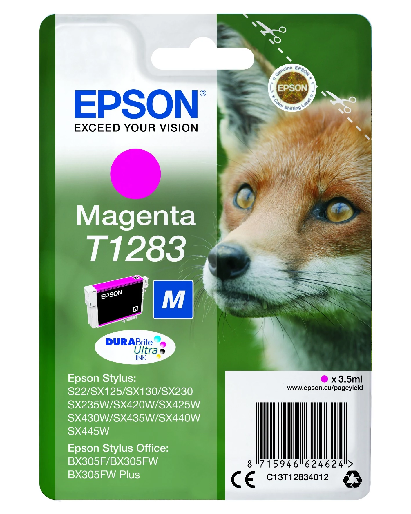 Epson T1283 Patron Magenta 3,5ml (Eredeti)