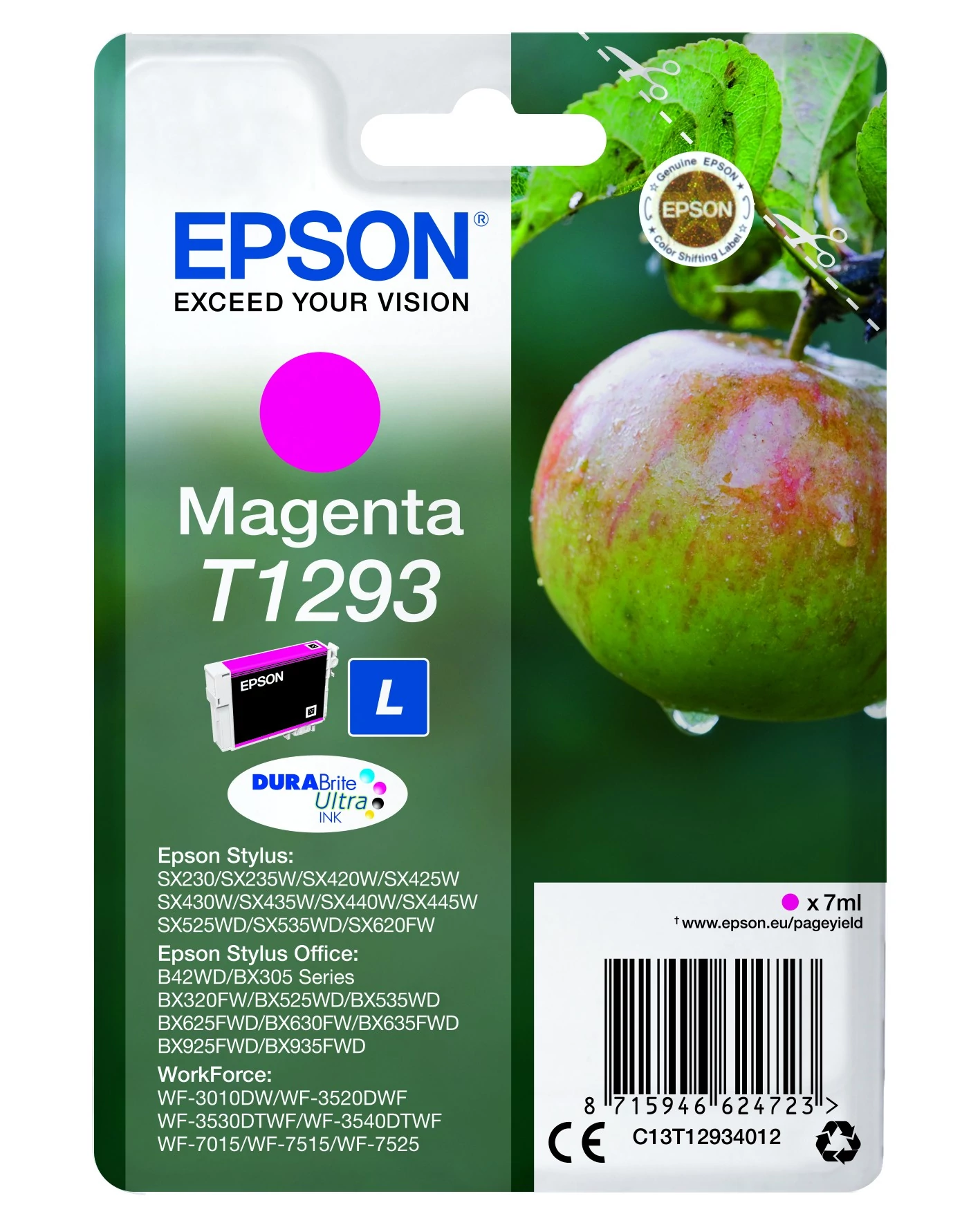 Epson T1293 Patron Magenta 7ml (Eredeti)