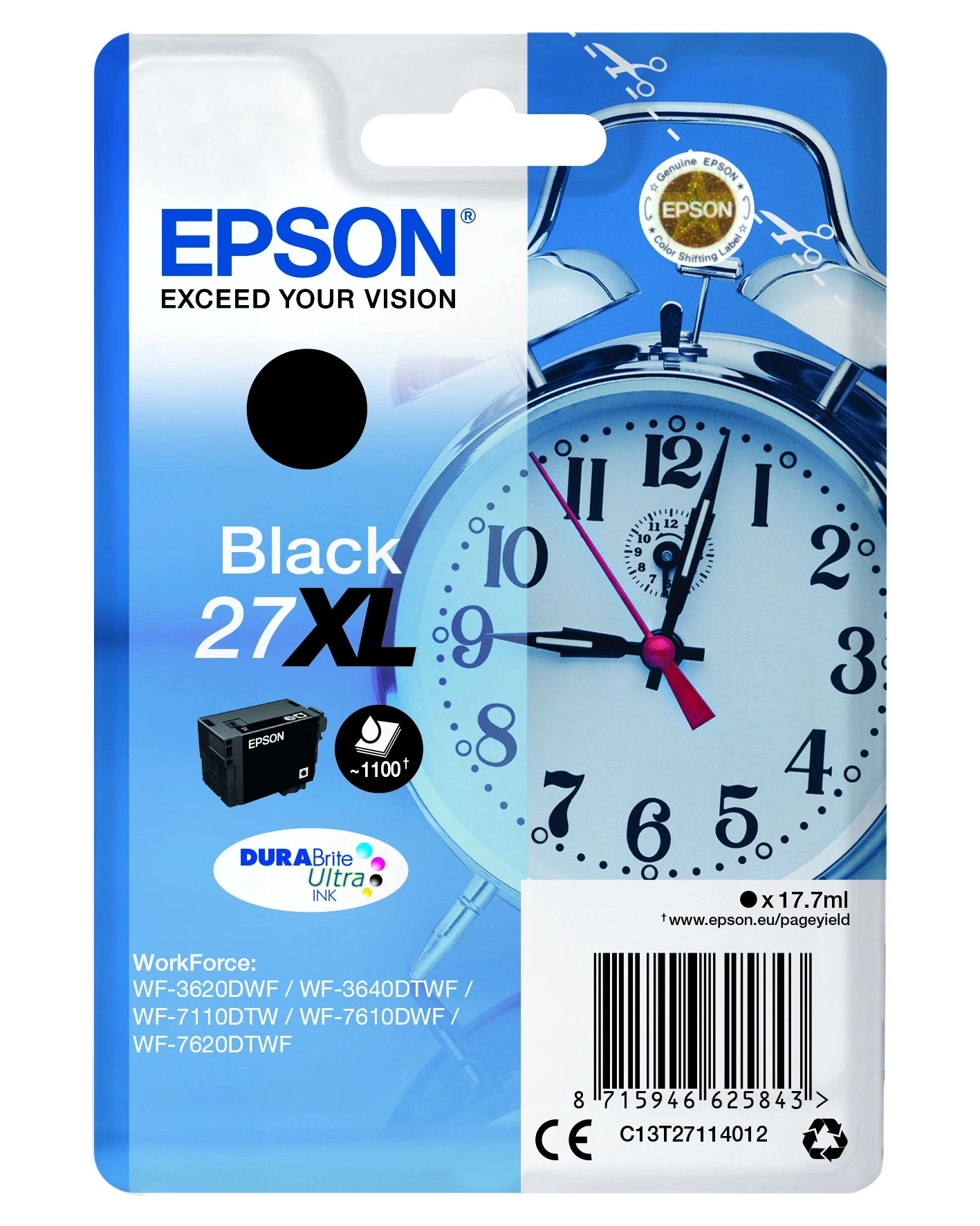 Epson T2711 Patron Black 17,7ml (Eredeti)