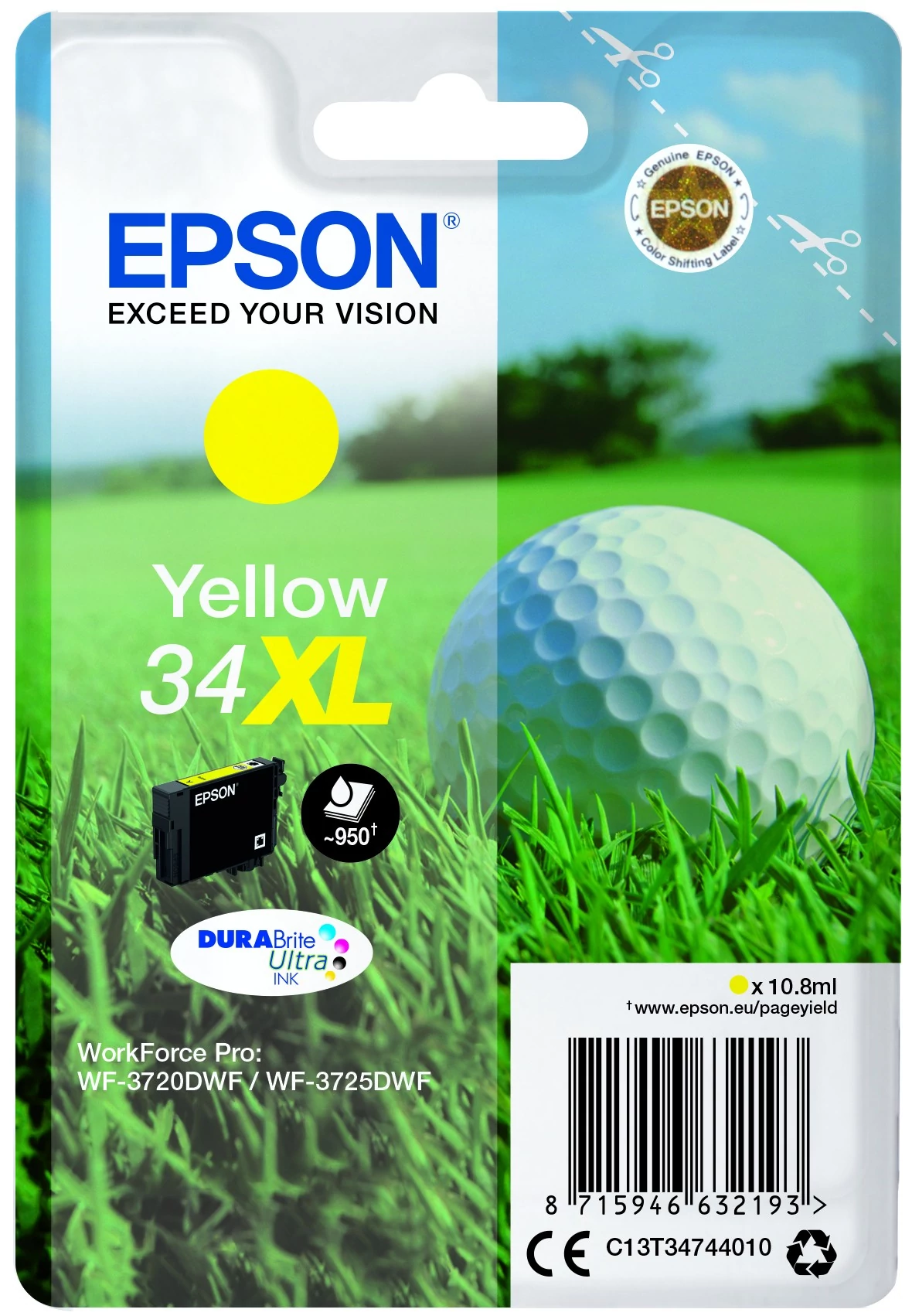 Epson T3474 Patron Yellow 10,8 ml (Eredeti)