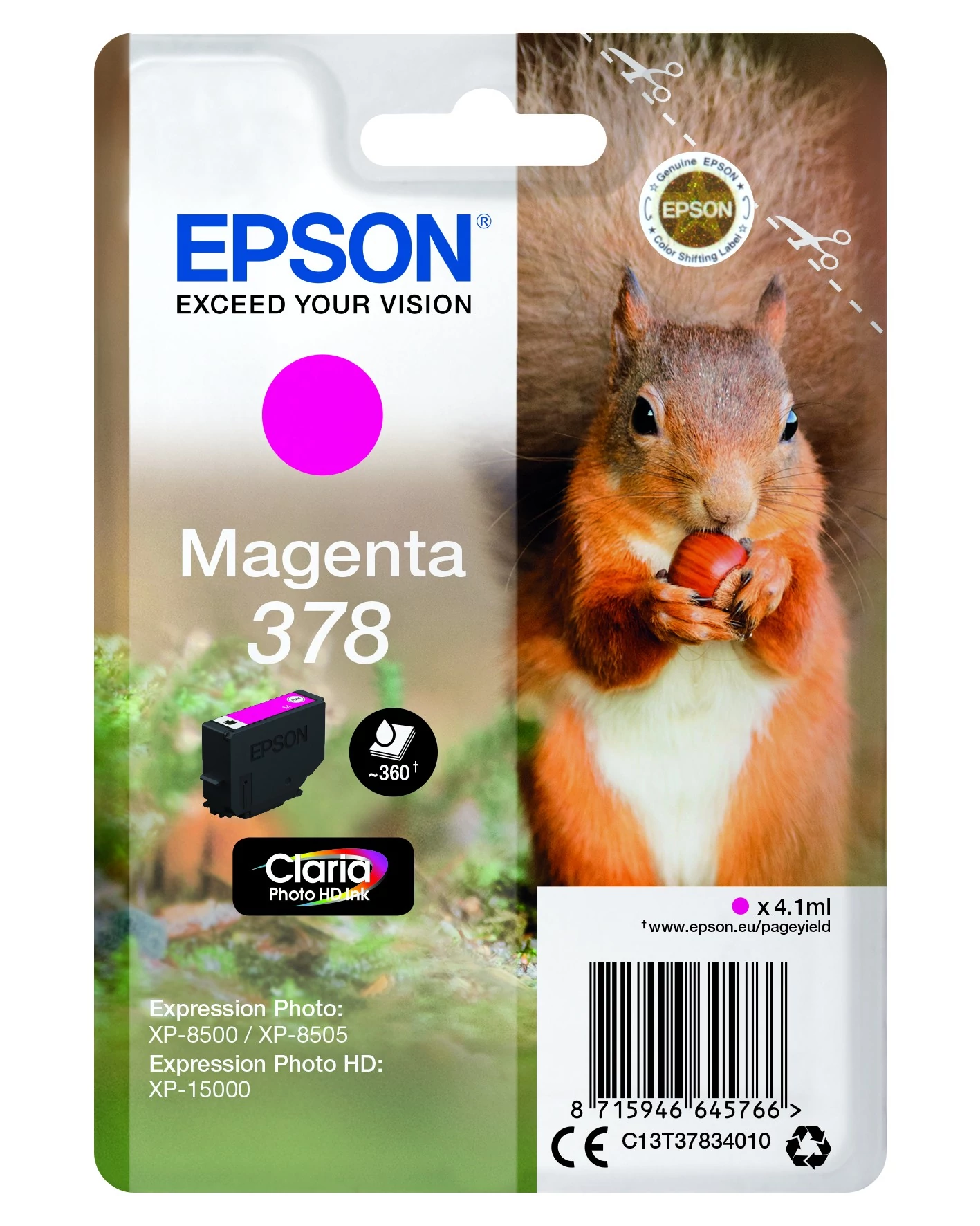 Epson T3783 Patron Magenta 5,5ml 378 (Eredeti)