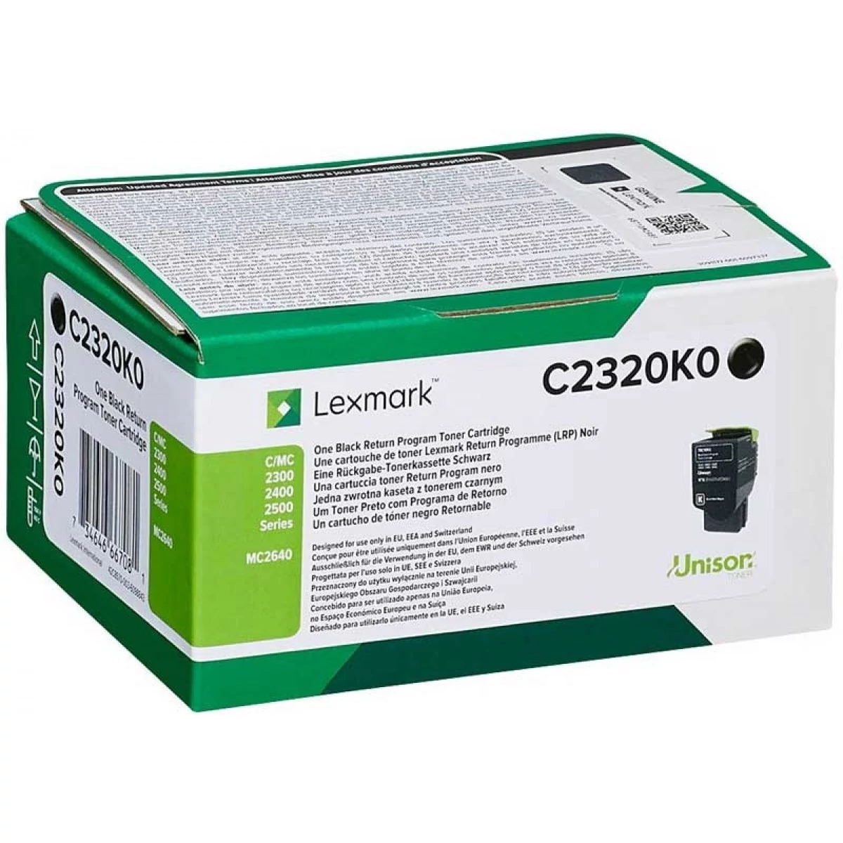 Lexmark C2320K0 Bk toner 1k /o/