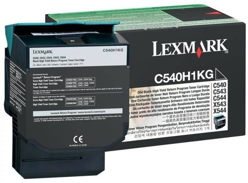 Lexmark C54x/X54x High Return Toner Black 2,5K (Eredeti) C540H1KG