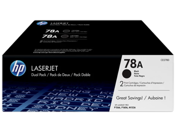 HP CE278AD Toner Black 2x2,1k No.78 (Eredeti)