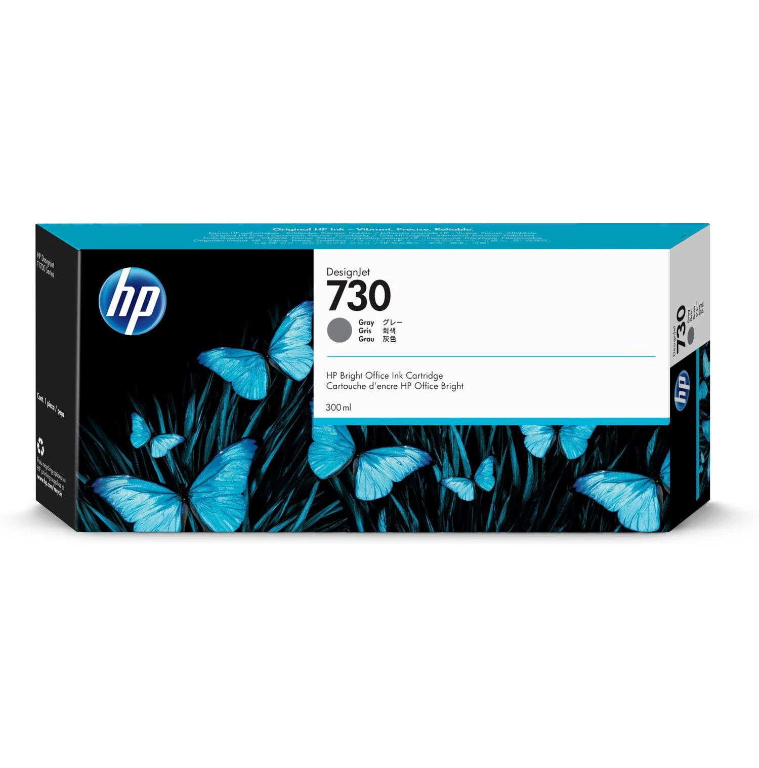 HP P2V72A Patron Gray 300ml No.730 (Eredeti)